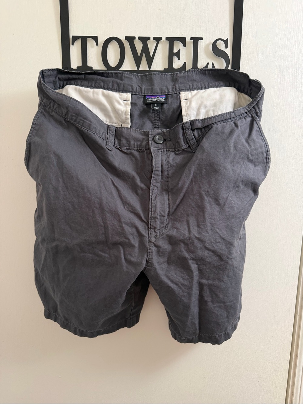 Patagonia Men's Charcoal Flat-Front Shorts